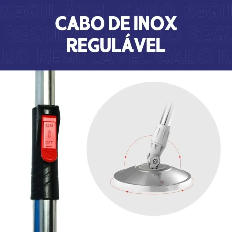 Mop Giratório Com Cesto Em Inox C/2 Refil e Dispense Para Sabão - Image 6