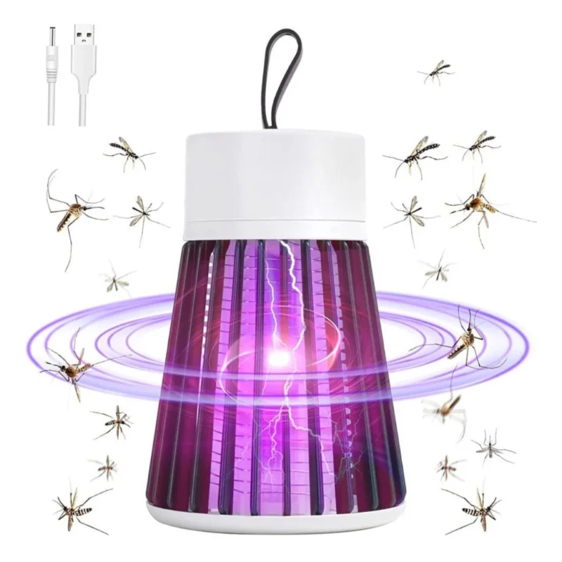 Lâmpada Elétrica Mata-Mosquitos Com Luz UV Usb Recarregável Armadilha Para Insetos