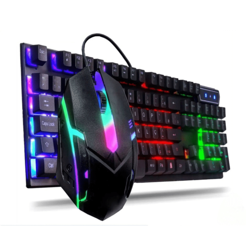 Teclado Semi Mecânico + BRINDE Mouse 3200dpi Usb Rgb Iluminado