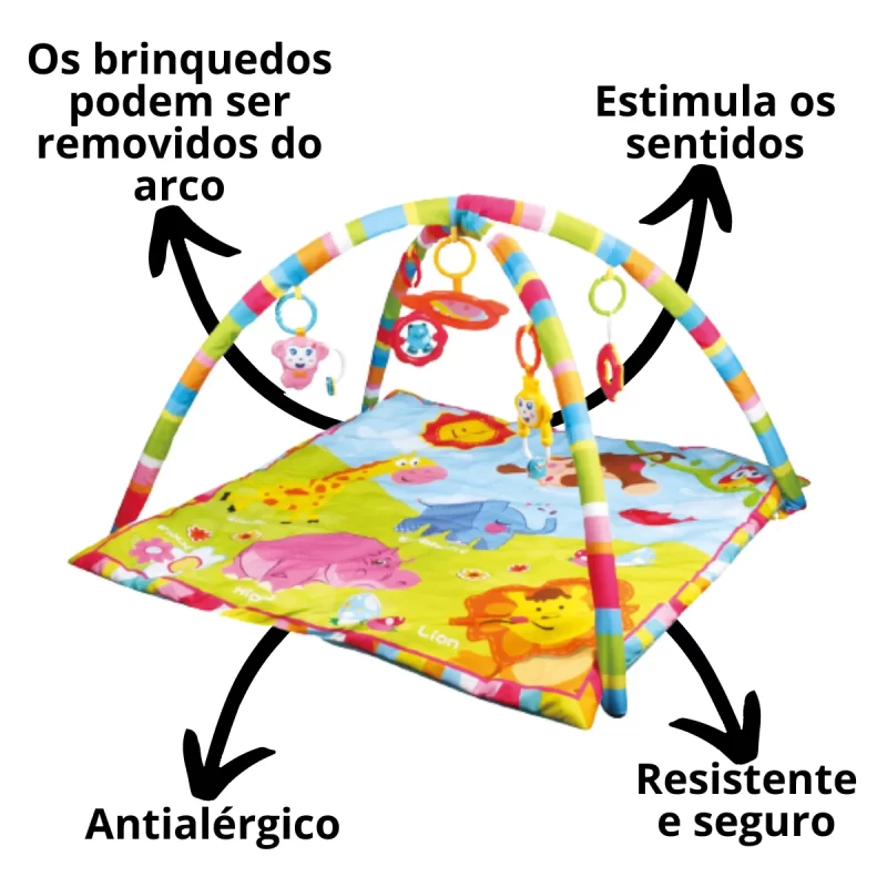 Tapete de Atividades Multifuncional para Bebês -  Animaos - Image 2